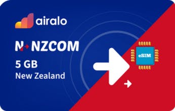 airalo New Zealand 5GB eSIM Gift Card offer background image