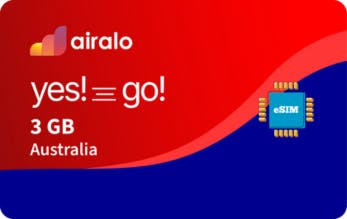 airalo Australia 3GB eSIM Gift Card offer background image