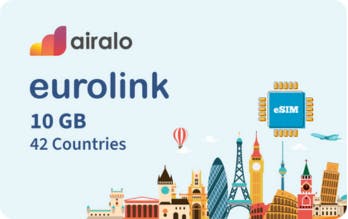 airalo EU Global 10GB eSIM Gift Card offer background image