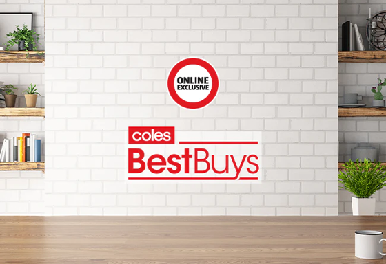 Coles Best Buys Online Exclusives offer background image