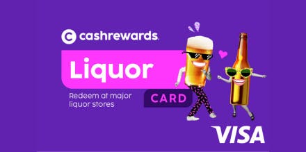 Cashrewards Liquor Gift Card offer background image