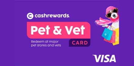 Cashrewards Pet & Vet Gift Card offer background image