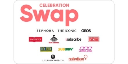 Swap Celebration Gift Card offer background image