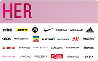 The Her Gift Card offer background image